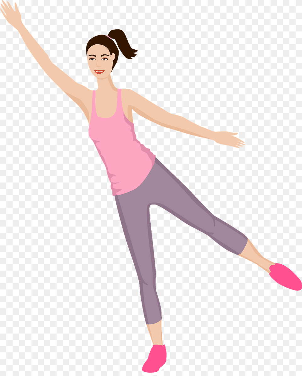 Fitness Girl Clipart, Person, Leisure Activities, Dancing, Adult Free Png