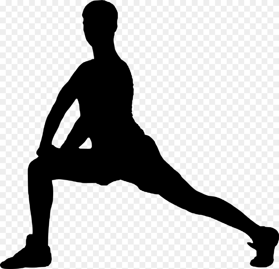 Fitness Silhouette Fitness Silhouette, Gray Free Png Download