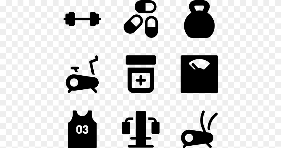 Fitness Vector Gym Equipments Vector, Gray Png