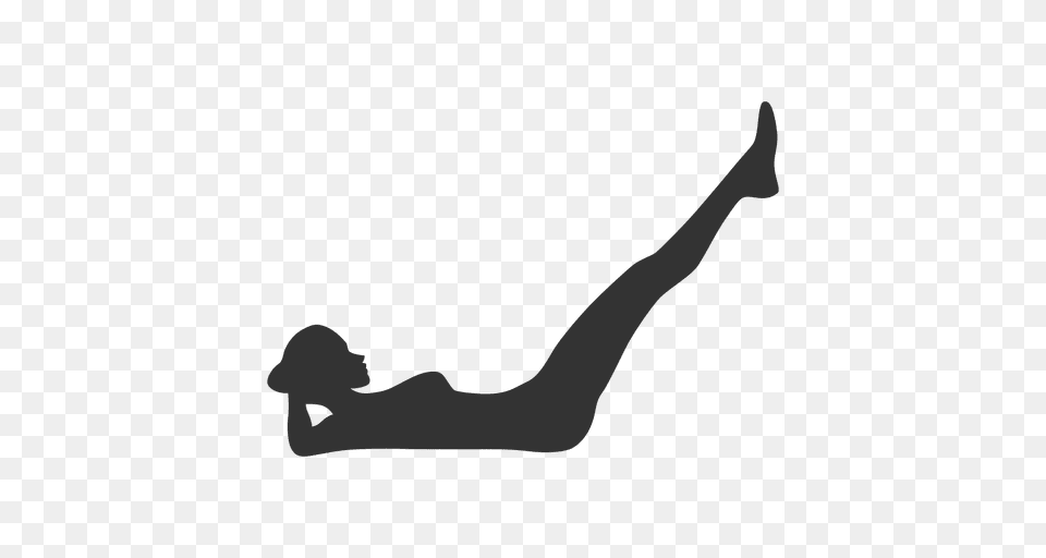 Fitness Woman Silhouette Doing Abs, Pilates, Sport, Working Out, Smoke Pipe Png