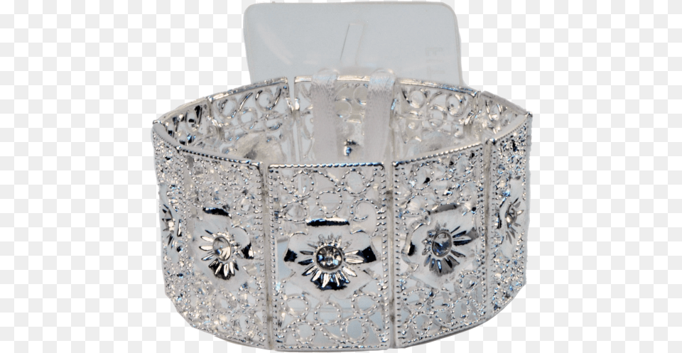 Fitz Design Floral Corsage Bracelet Silver Filigree, Cuff, Accessories, Diamond, Gemstone Free Png