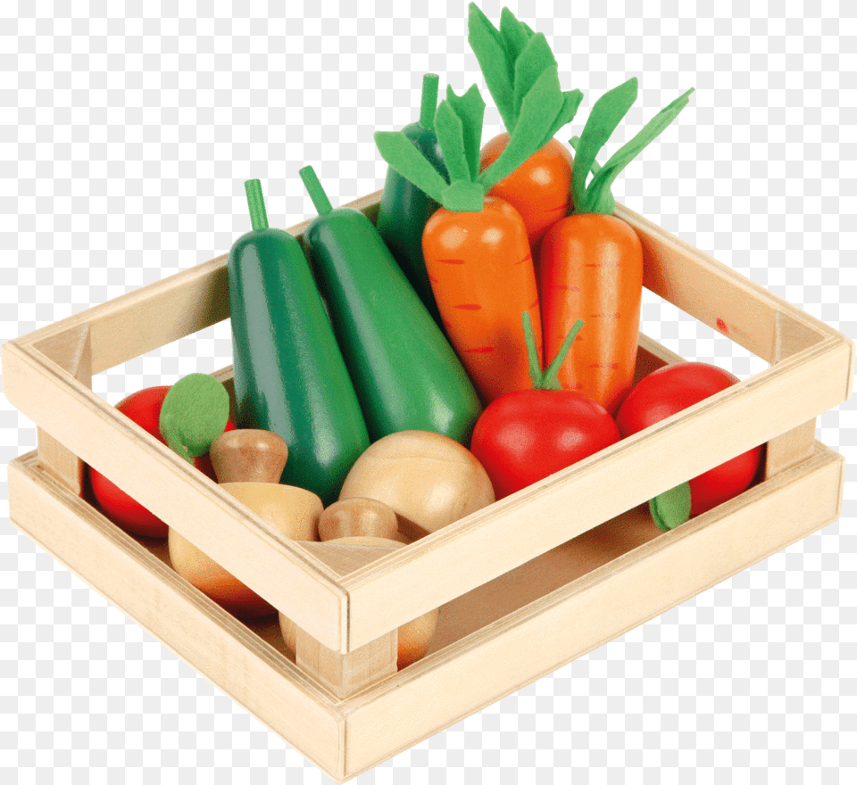 Five A Day Wooden Veg Box Vegetable, Egg, Food, Produce, Crate Png Image