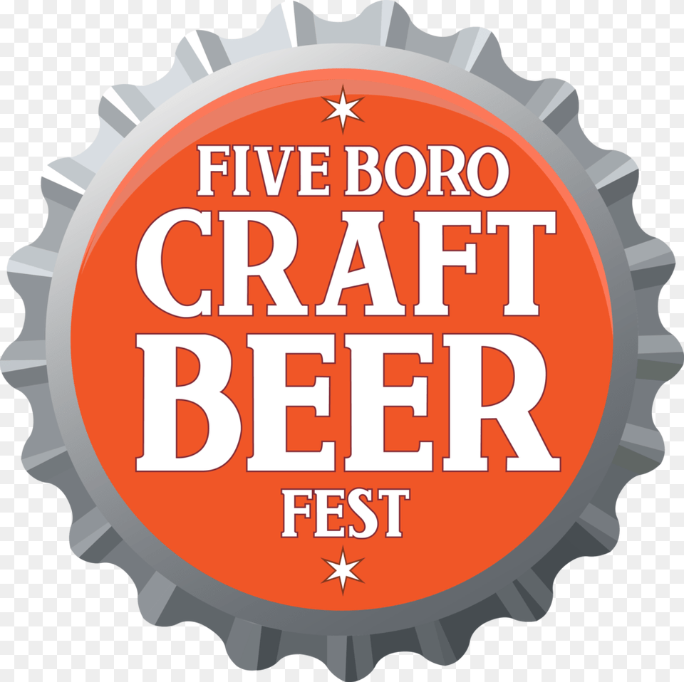 Five Boro Craft Beer Fest Bottlecap 14 Oz Heavy Sham Glass, Badge, Logo, Symbol, Text Free Transparent Png
