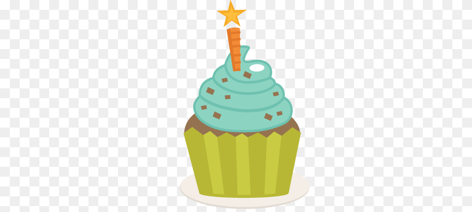 Five Clipart Baking Muffin, Birthday Cake, Cake, Cream, Cupcake Free Png