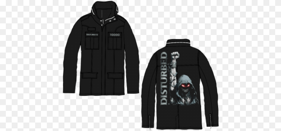 Five Finger Death Punch Military Jacket, Long Sleeve, Clothing, Coat, Sleeve Png