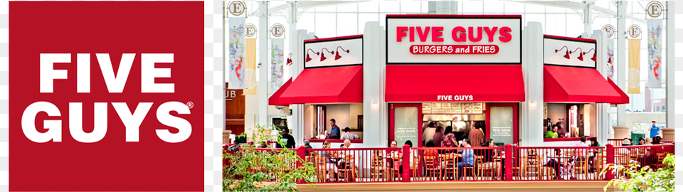 Five Guys Banner Partner Foot, Indoors, Restaurant, Architecture, Building Free Png
