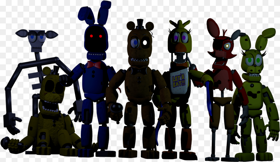 Five Nights Are Back Againthe Withereds Spring Bonnie Fnaf 3 Endo, Robot, Baby, Person Free Png