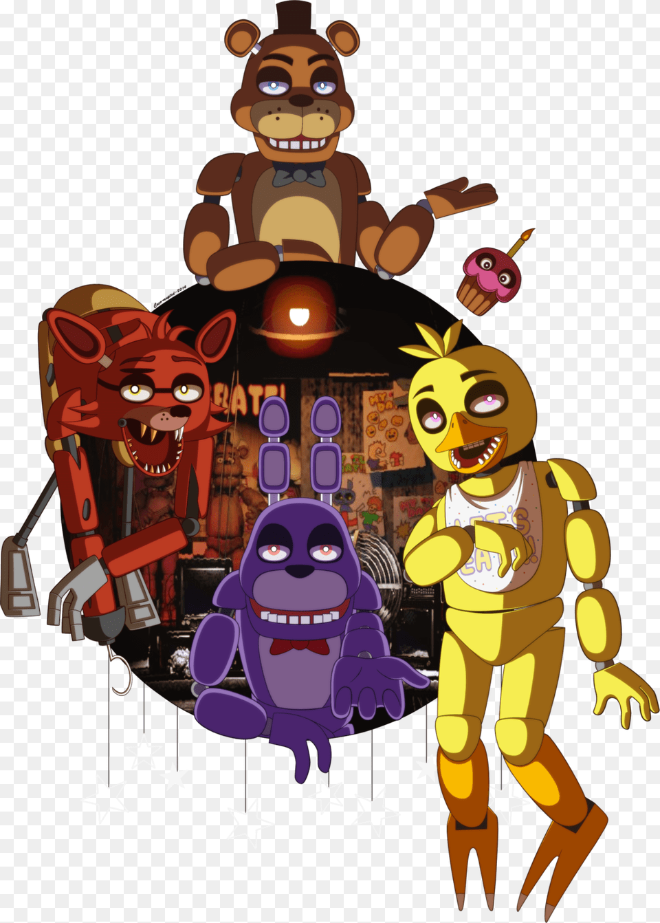 Five Nights At Freddy39s 2 Five Nights At Freddy39s 3 Sticker For Five Nights At, Book, Comics, Publication, Baby Png