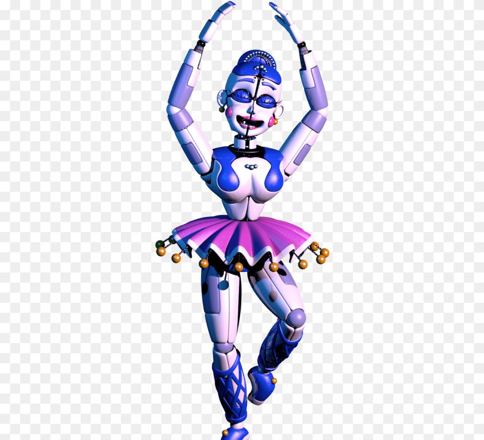 Five Nights At Freddy39s Hintergrund Entitled Ballora Fnaf Five Nights At Freddy39s Circus Baby Sister Location, Purple, Robot, Adult, Person Free Png Download