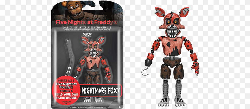 Five Nights At Freddy39s Nightmare Foxy Action Figure, Robot, Baby, Person Free Transparent Png