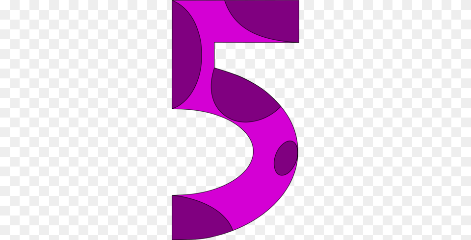 Five Number Clipart, Purple, Symbol, Text, Art Png Image