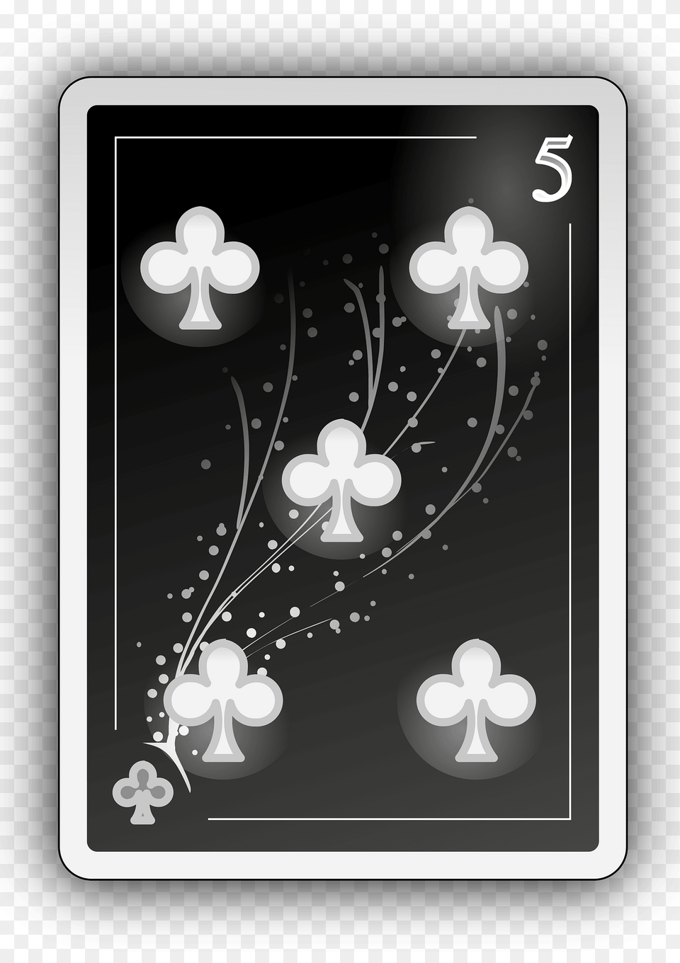 Five Of Clubs Clipart, Art, Pattern, Graphics, Floral Design Png
