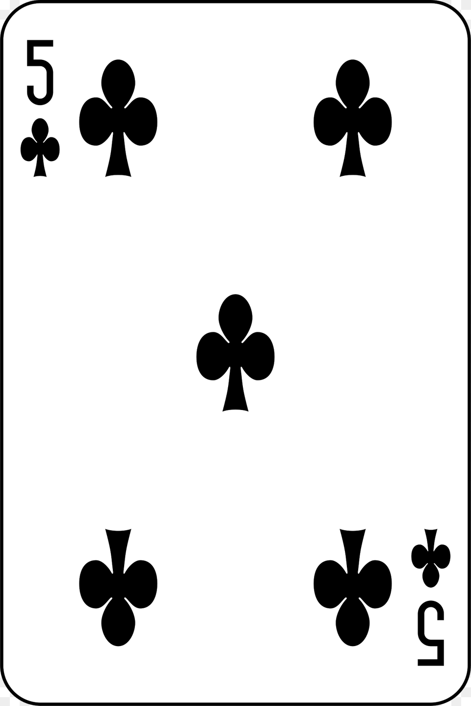 Five Of Clubs Clipart Free Transparent Png