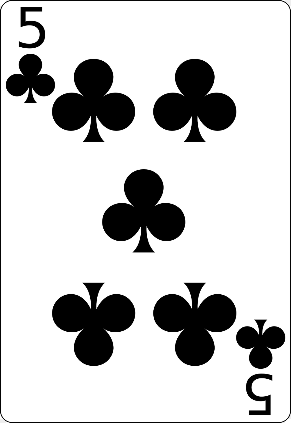 Five Of Clubs Clipart, Stencil, Balloon, Symbol Free Transparent Png