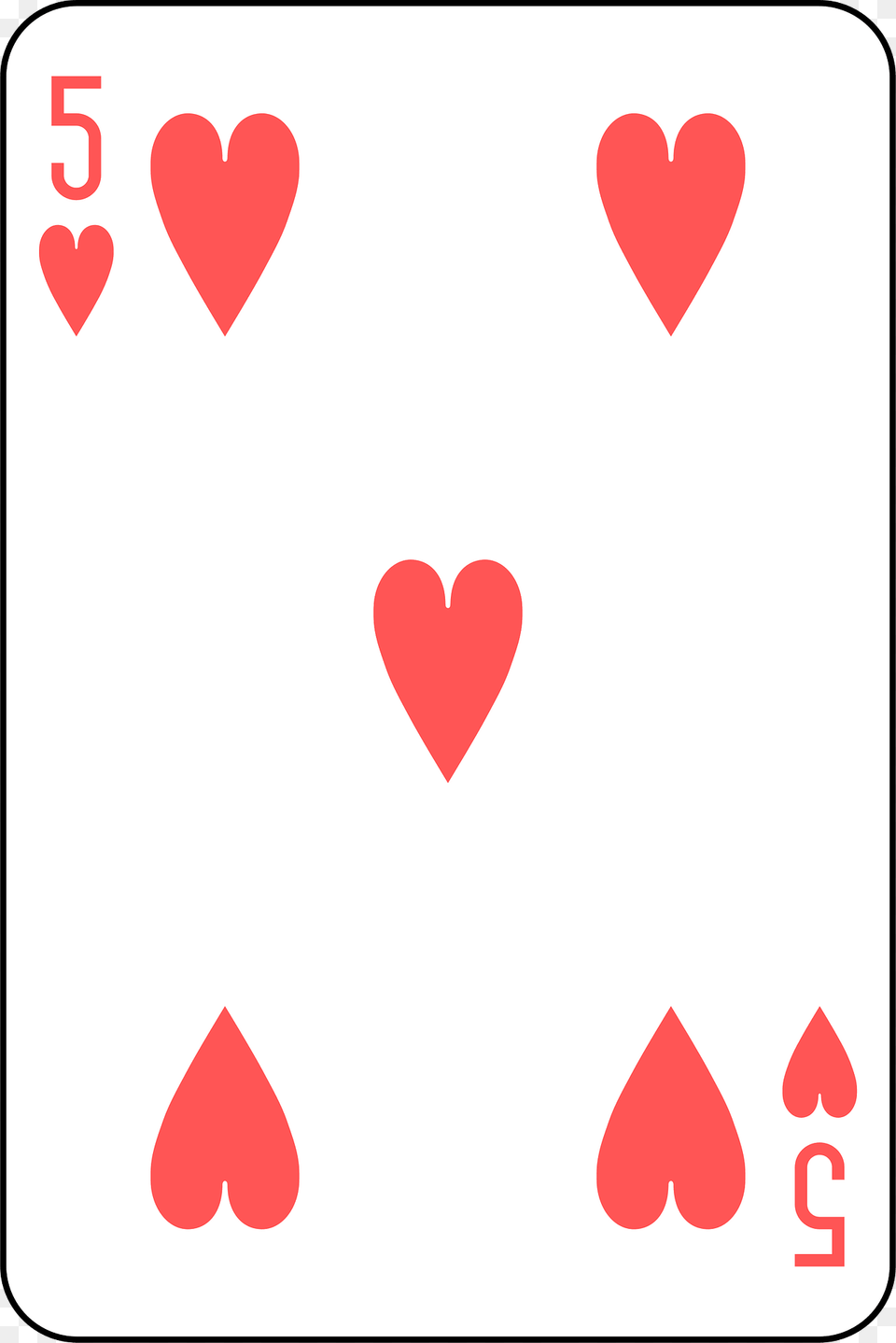 Five Of Hearts Clipart, Heart Free Transparent Png