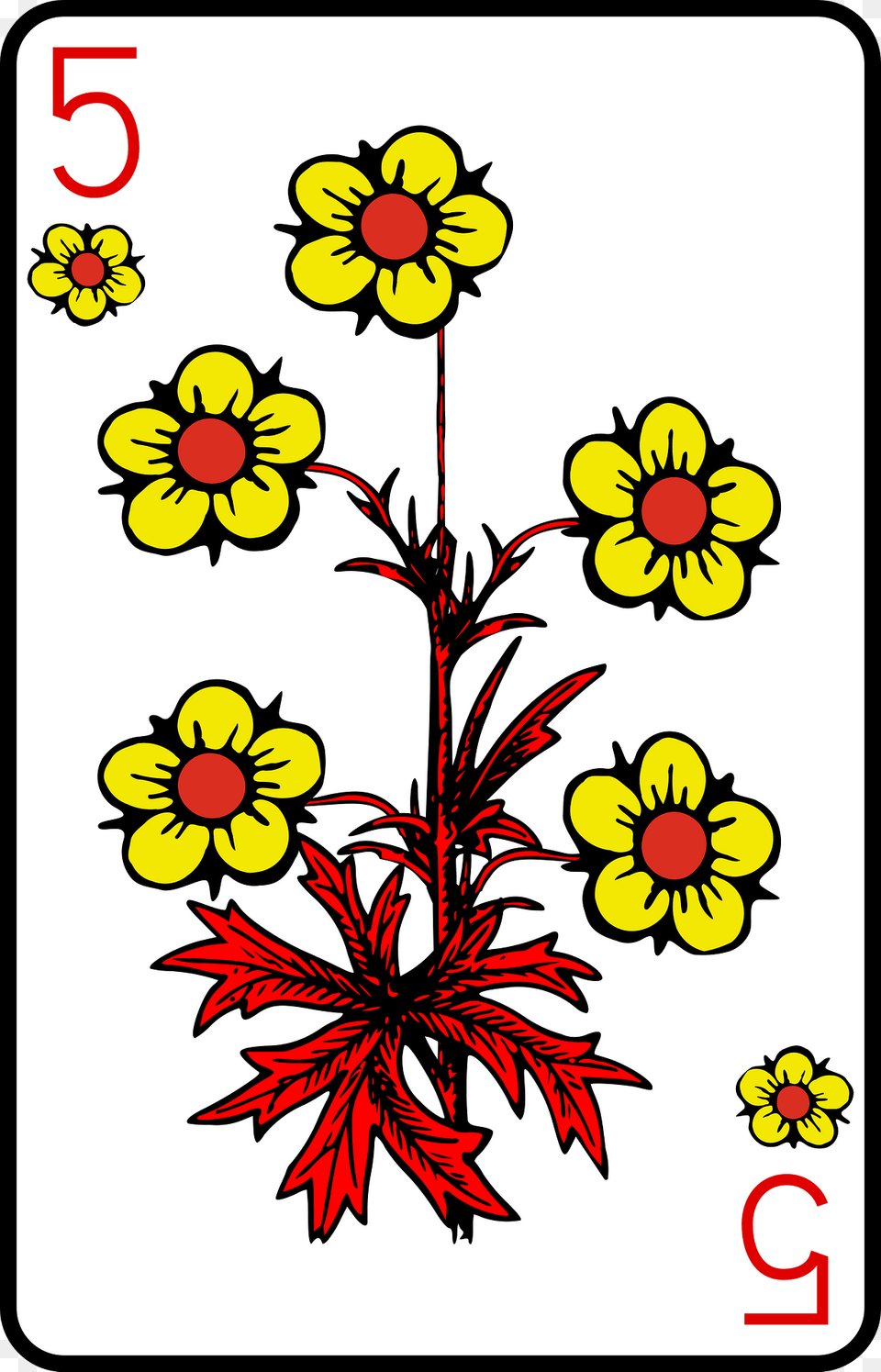 Five Of Roses Clipart, Art, Floral Design, Graphics, Leaf Png Image