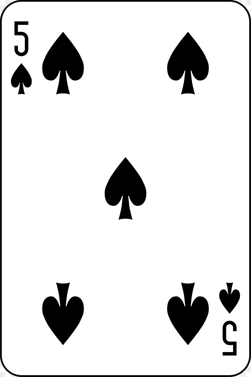 Five Of Spades Clipart, Symbol Png Image