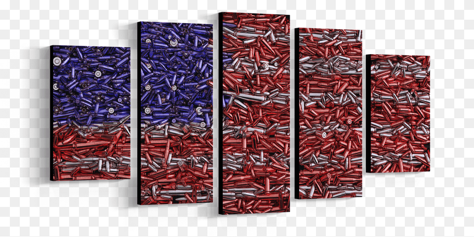 Five Piece Framed Canvas Wall Art Of The American Flag Cuadros Modernos Blancos Rojos, Sprinkles Free Png