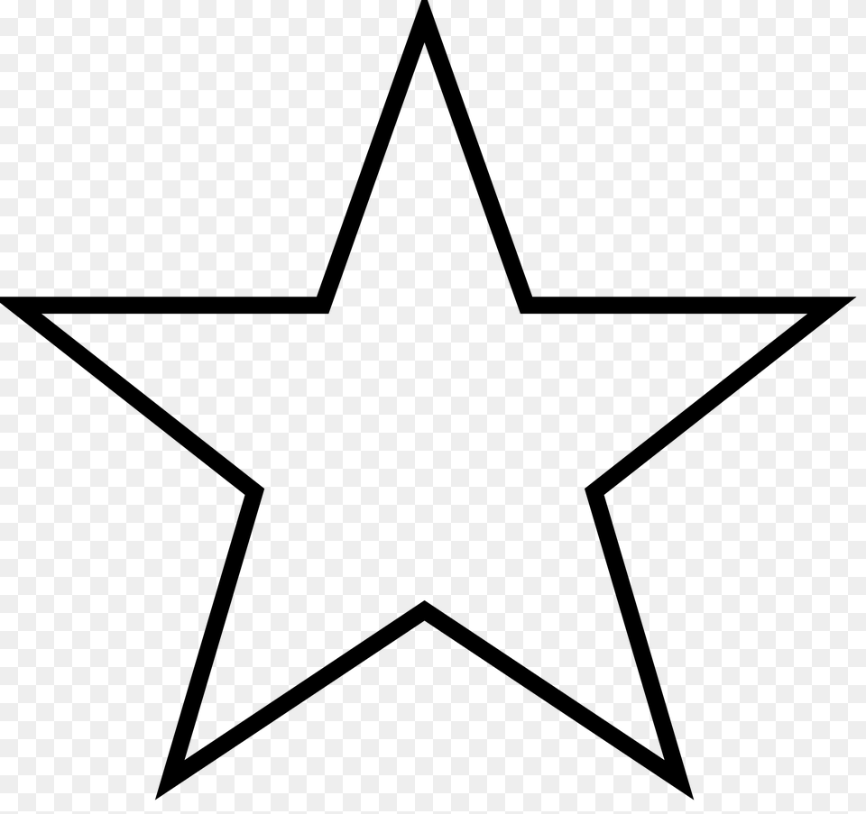 Five Pointed Star, Gray Png