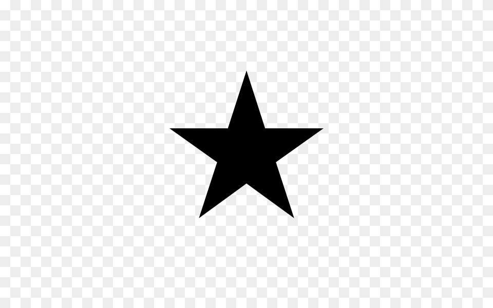Five Pointed Star Blackstar, Gray Free Png Download