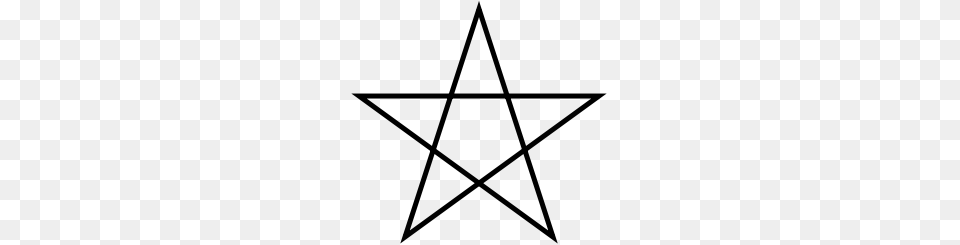 Five Pointed Star Lined, Gray Free Png