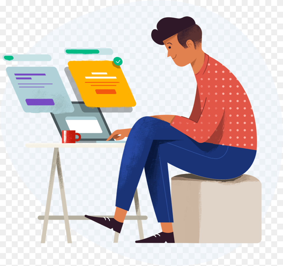 Five Second Test Graphic Designer, Sitting, Person, Adult, Man Free Png Download