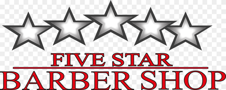 Five Star Barbershop Logo, Star Symbol, Symbol, Lighting Free Transparent Png