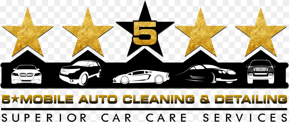 Five Star U2013 Mobile Auto Cleaning U0026 Detailing Executive Car, Transportation, Vehicle, Symbol, Machine Free Png