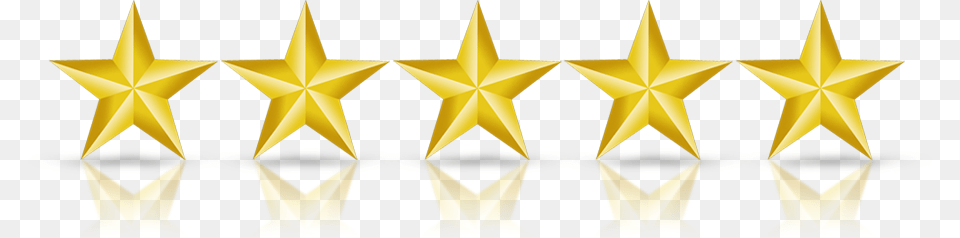 Five Stars, Gold, Lighting Png Image