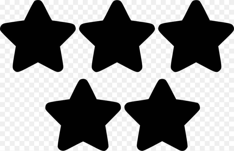 Five Stars Bintang 5 Hitam, Star Symbol, Symbol Free Transparent Png