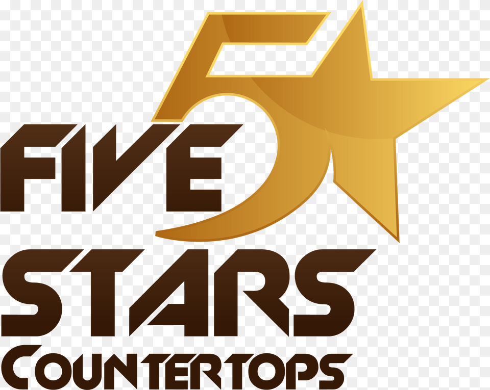 Five Stars Countertops Graphic Design, Symbol, Logo, Star Symbol, Text Free Transparent Png