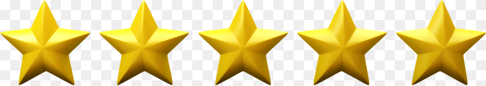 Five Stars In A Row, Gold, Symbol, Star Symbol Free Png