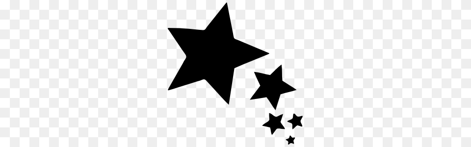 Five Stars Of Different Sizes Sticker, Star Symbol, Symbol, Animal, Fish Png Image