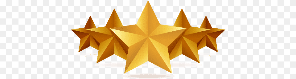 Five Stars Reviews Arp Roofig U0026 Remodeling Roofing Origami, Lighting, Star Symbol, Symbol, Gold Free Png