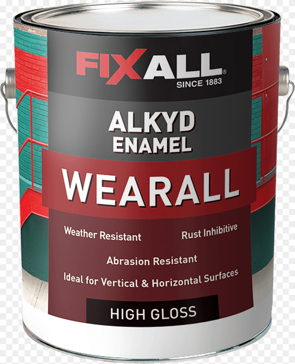 Fixall Wearall Aluminum Alkyd Enamel High Gloss Gallon, Paint Container, Can, Tin Free Transparent Png