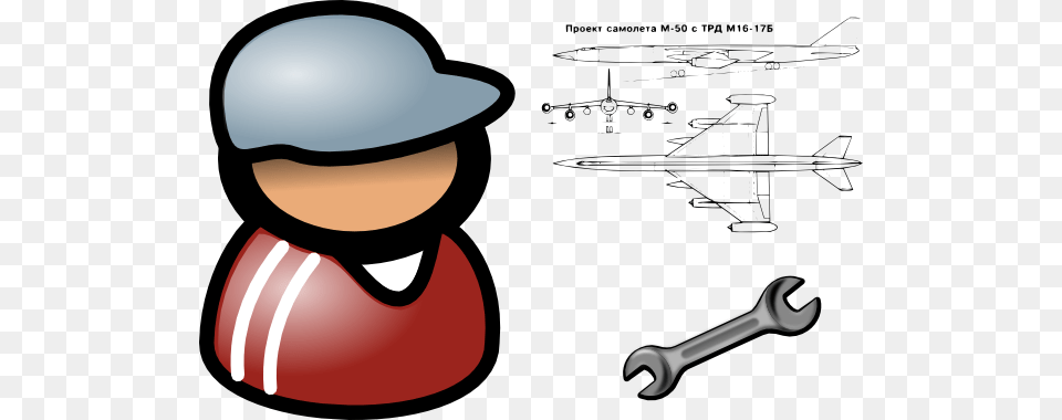 Fixed Wing Mechanic Clip Art, Helmet, Aircraft, Airplane, Transportation Free Png