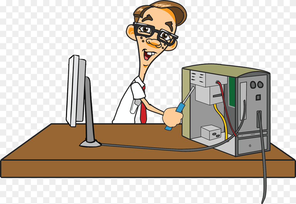 Fixing A Computer Clipart, Person, Electronics, Hardware, Computer Hardware Png