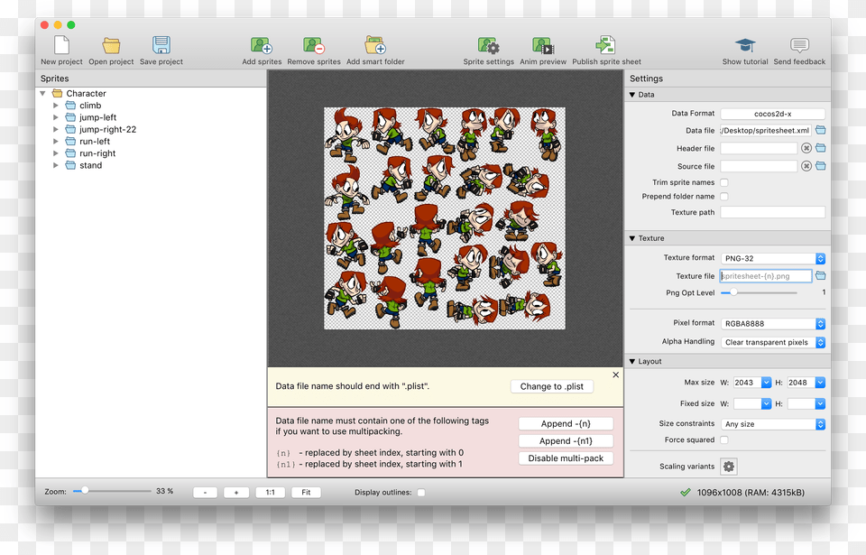 Fixing Problems In Your Sprite Sheet Settings Sprite, File, Person Png