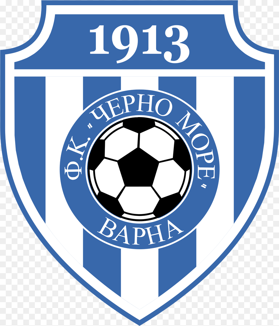 Fk Cherno More Varna Logo Transparent Pfc Cherno More Varna, Symbol, Badge, Ball, Football Png