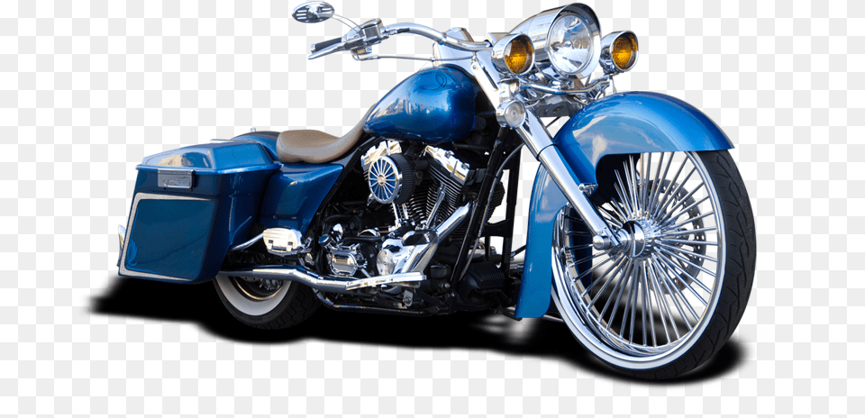 Fl And Flht Harley Davidson Blue Transparent, Machine, Spoke, Motorcycle, Vehicle Png Image