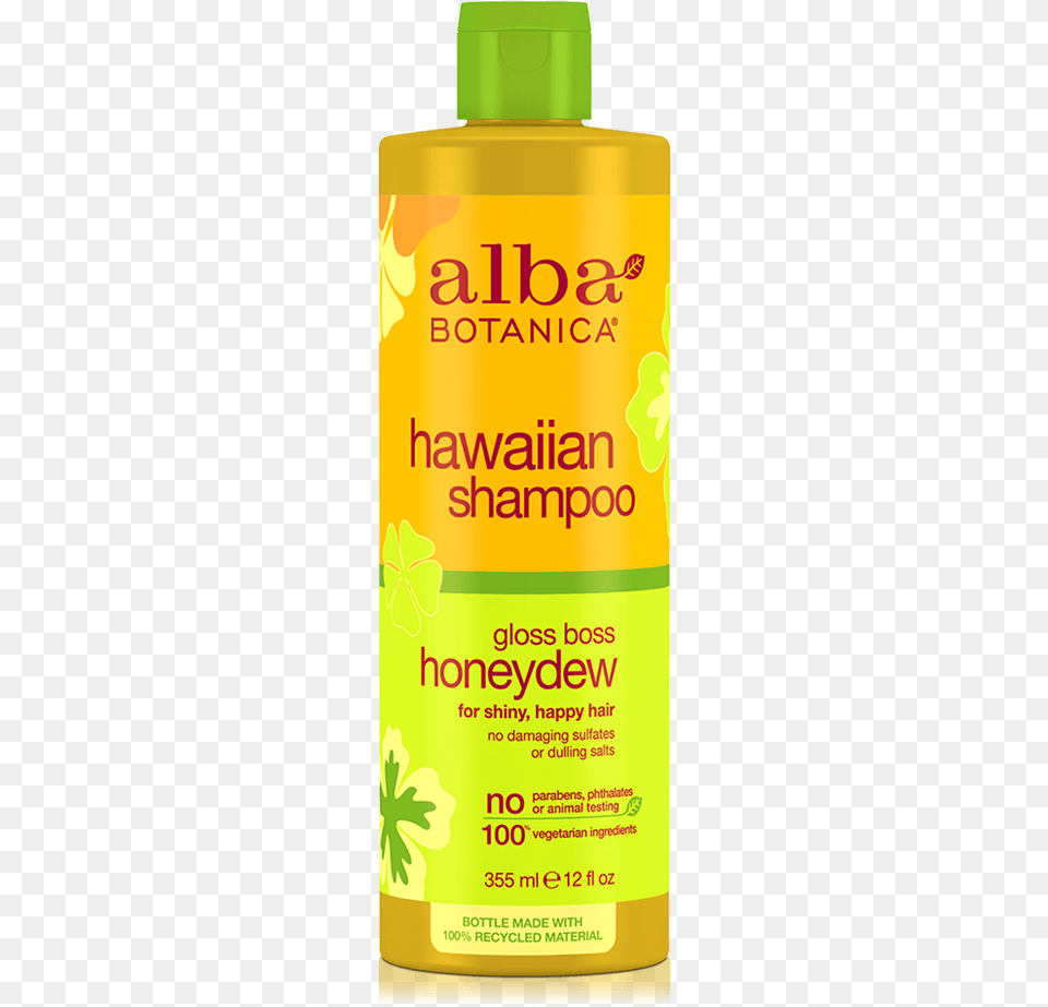 Fl Oz Alba Botanica Alba Hawaiian Shampoo Gloss Boss Honeydew, Bottle, Herbal, Herbs, Plant Png Image