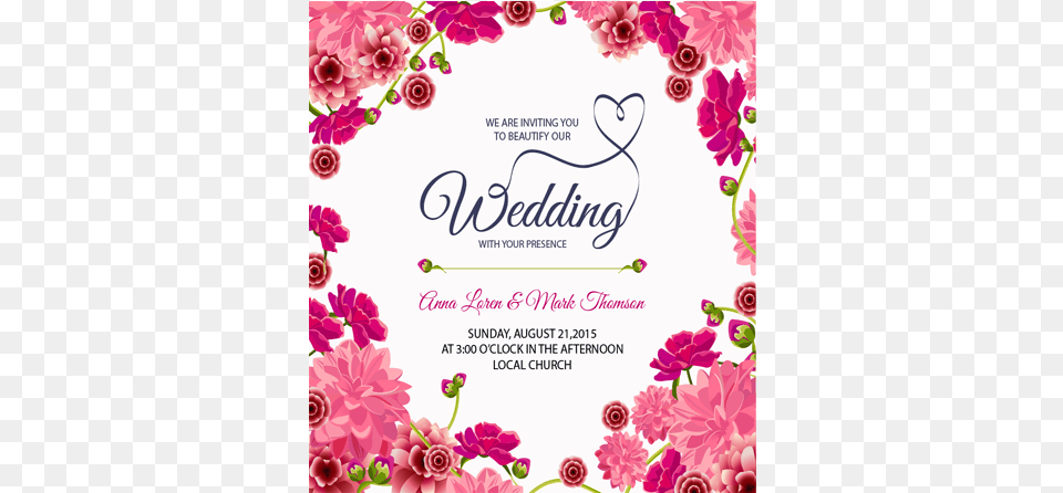 Fl Wedding Card Wedding Invitations Cards, Advertisement, Pattern, Graphics, Poster Free Png Download