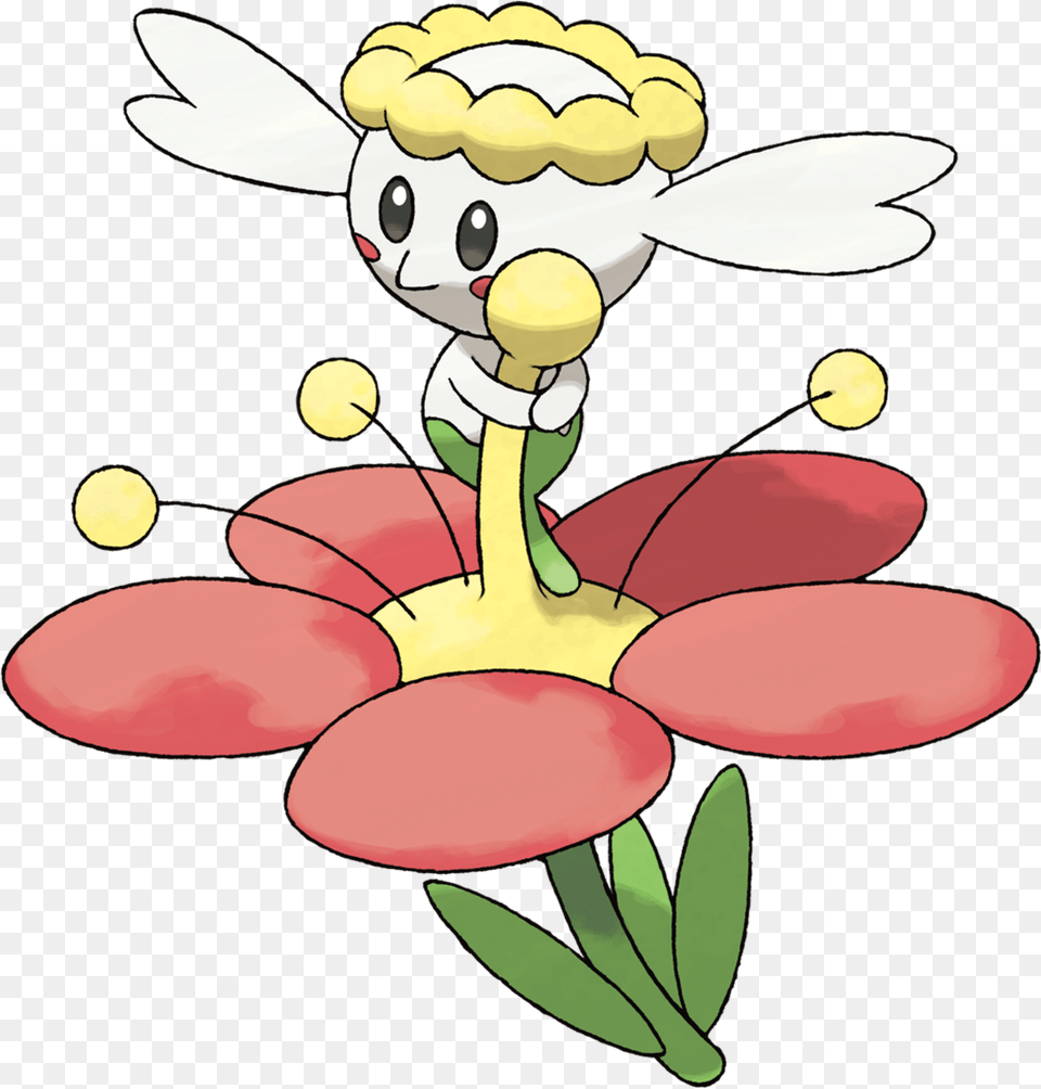 Flabb Pokemon Flabebe, Flower, Plant, Petal, Cartoon Free Png