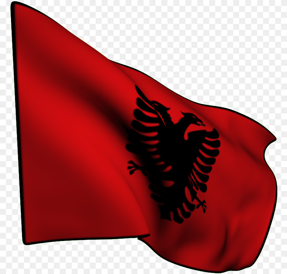 Flag Albania Aguila Bicefala Red Blood Black Albania Flag Red Black, Clothing, Hat, Cap, Formal Wear Png Image