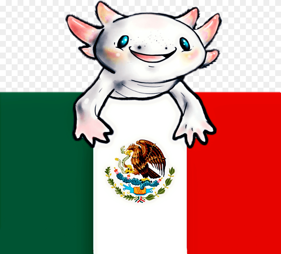 Flag Bandera Mexico Ajolote, Animal, Bird, Cat, Mammal Png Image