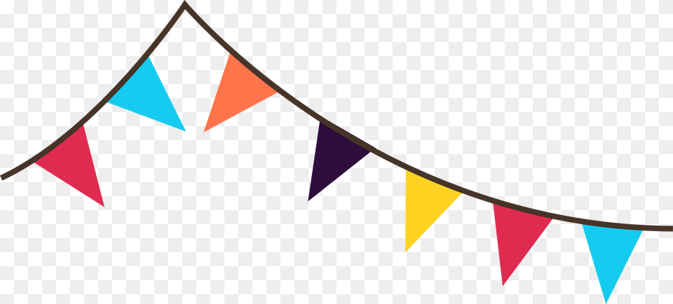 Flag Banner Clipart Transparent Festival Clipart, Triangle, Toy Free Png Download