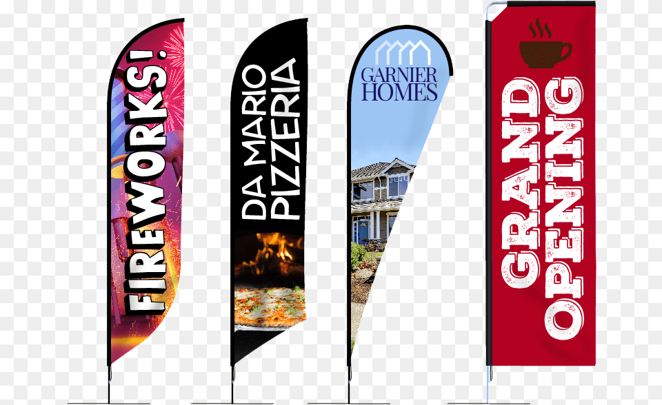 Flag Banners, Advertisement, Poster, Food, Pizza Png Image