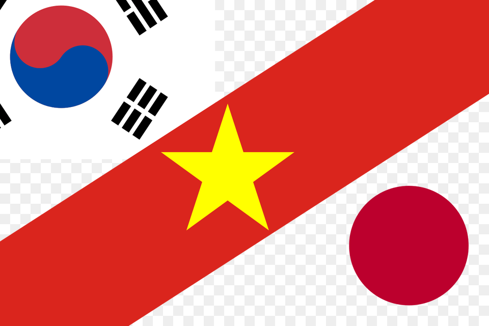 Flag Ceulemans Cup Korea Vietnam Japan South Korea Flag, Star Symbol, Symbol Free Png Download