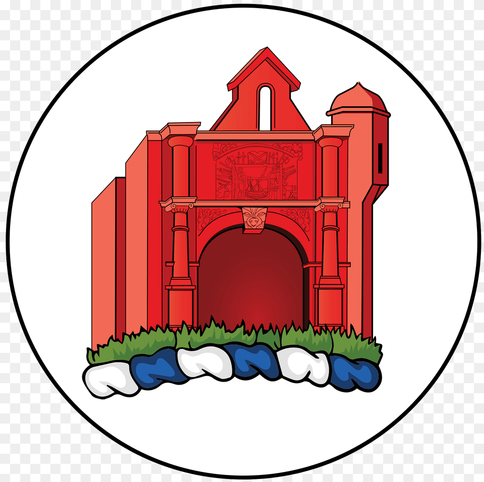 Flag Coat Of Malacca 1946 1957 Clipart, Arch, Architecture, Fireplace, Indoors Png