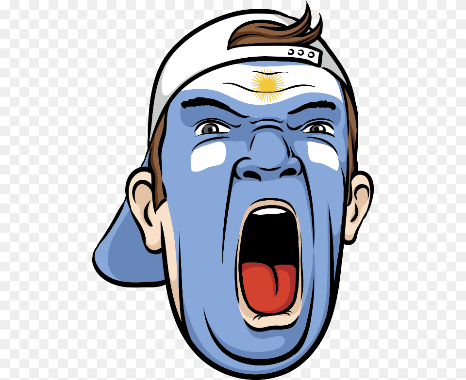 Flag Fifa Clipart Yelling Fan Clip Art, Head, Person, Face, Angry Free Png Download